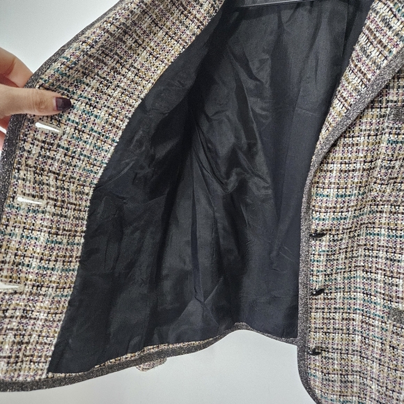 Brooks Brothers Tweed Jacket Blazer  Sz 2 Multicolor Textured Corporate  Preppy - Picture 13 of 13